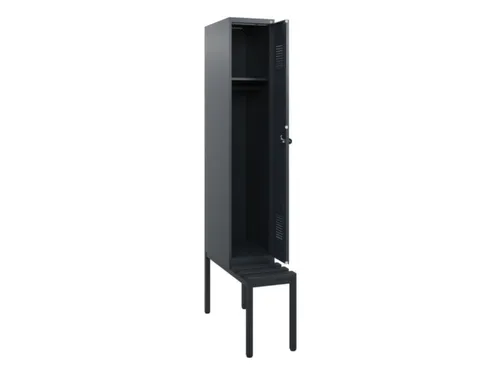 locker met bank,HxBxD 1950x300x815mm,1vak,vak B 300mm,draaigrendel