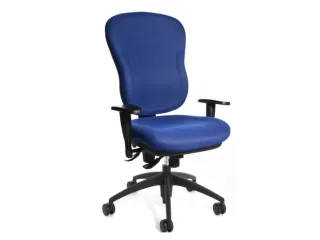 bureaustoel,synchroonmech.,zitting stof blauw,zitting H 430-550mm - 1