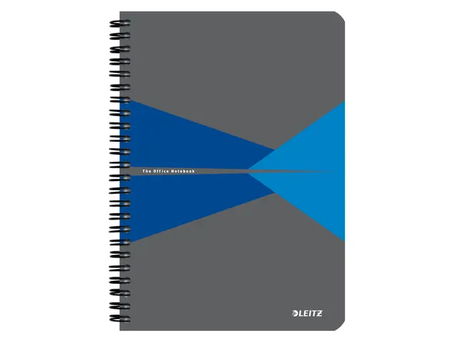 Notitieboek Leitz Office A5 lijn 180pag grijs Blauw