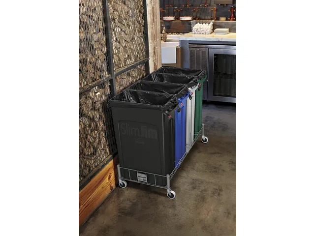 Afvalbak Rubbermaid Slim Jim VT 60 Liter grijs