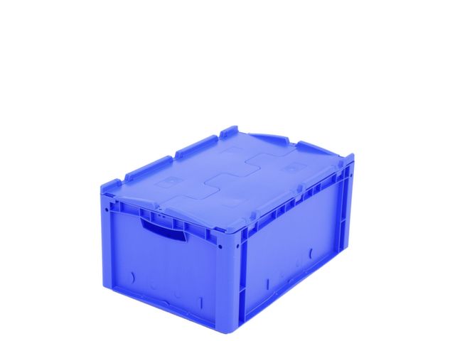 Euronorm Stapelkrat 288x600x400mm Inhoud 52l Dubbele Bodem Blauw