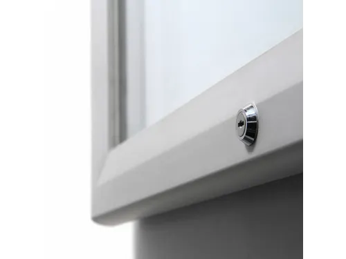 Vitrinekast mededelingenbord Outdoor 12xA4 met gasveer Zilver