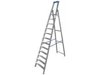 Ladder Aluminium Bordes H 2 80M 12Treden Incl. Bordes - 1
