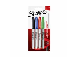 Viltstift Sharpie Fijne punt rond 0.9mm Blister à 4 stuks Assorti