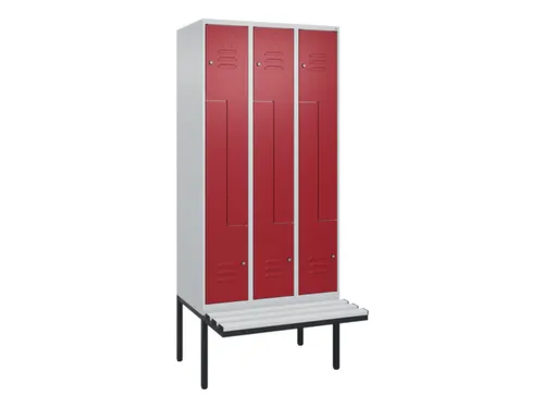 Z-garderobekast,HxBxD 2120x900x815mm,6vak,vak B 300mm,cil.-slot