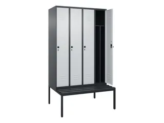 locker voor scheiding van kleding,HxBxD 2120x1200x815mm,4vak - 2