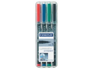 Viltstift Staedtler OHP Lumocolor 313 Super fijn 0.4mm Assorti 4 stuks - 1