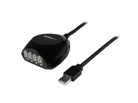 15m USB 2.0 Active Cable with 4 Port Hub