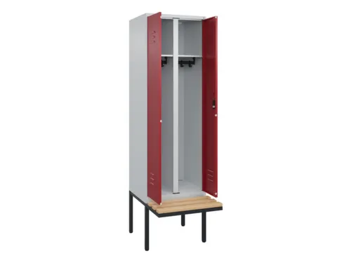 locker voor scheiding van kleding,HxBxD 2120x600x815mm,2vak