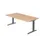 In hoogte verstelbaar bureau,HxBxD 680-850x2000x1000mm,blad eiken