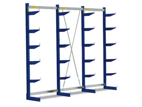 Draagarmstelling 2500x3255x640mm 6etages 1640kg/etage Ral5010