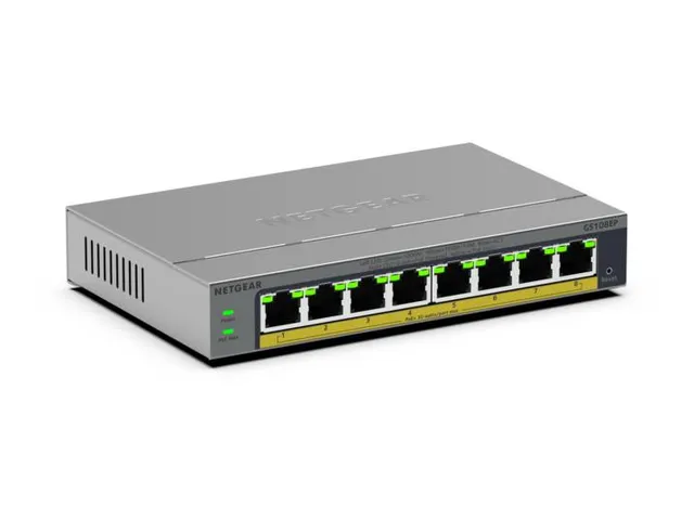 NETGEAR GS108EP, Managed, L2/L3, Gigabit Ethernet (10/100/1000)