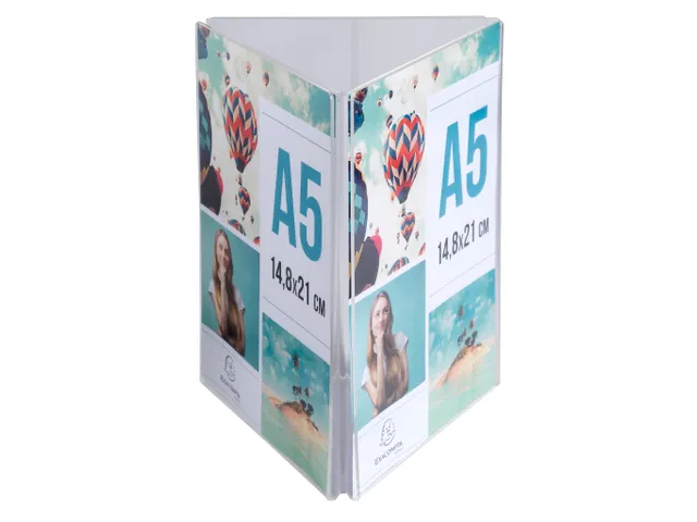 Driehoekige infostaander A5 verticaal