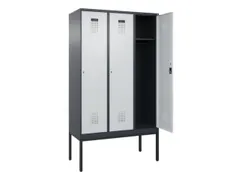 locker,HxBxD 2120x1200x500mm,3vak,vak B 400mm,cil.-slot,voetonderstel