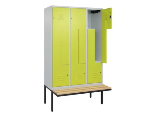 Z-garderobekast,HxBxD 2120x1200x815mm,6vak,vak B 400mm,cil.-slot