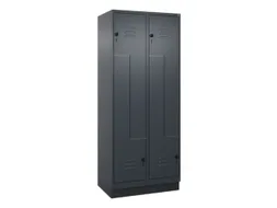 Z-garderobekast,HxBxD 1950x800x500mm,vak B 200/400mm,draaigrendel