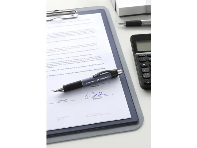 Balpen Faber-Castell Grip plus steengrijs