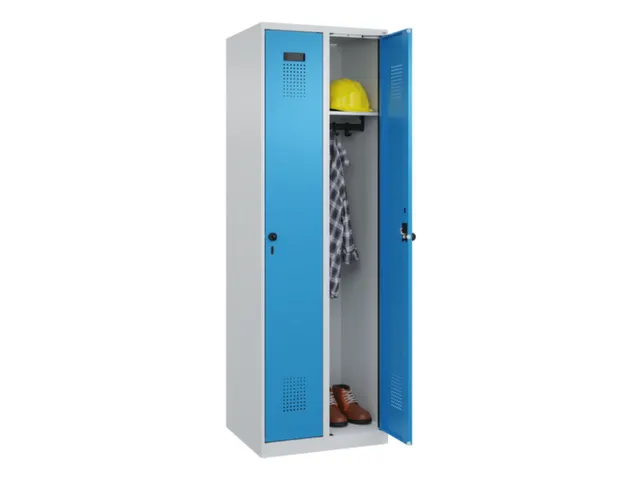 locker,HxBxD 1850x600x500mm,2vak,vak B 300mm,draaigrendel
