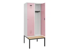locker met bank,HxBxD 2120x800x815mm,2vak,vak B 400mm,cilinderslot