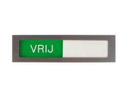 Infobord Deurbordje Vrij Bezet Groen Rood 150x40mm