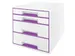 Ladenblok Leitz WOW Cube 4 laden wit/paars