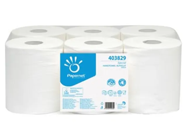 Papernet Handdoekrol 403829 2-Laags wit 6 Rol
