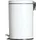 pedaalemmer,12l,HxØ 400x248mm,binnenbak kunststof,romp metaal wit