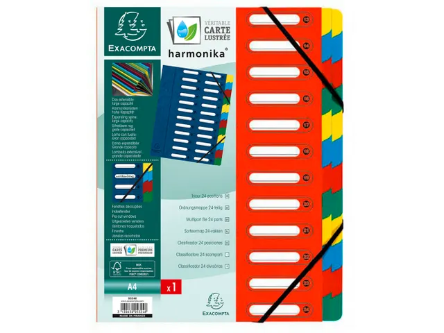 Sorteermap Harmonika vensters 24vak ass