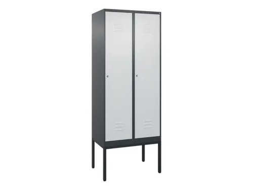 locker,HxBxD 2120x800x500mm,2vak,vak B 400mm,cil.-slot,voetonderstel