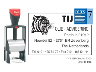 Tekststempel Colop 2300 +bon 7regels 44x29mm zwart - 1