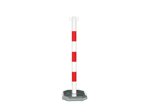 Kettingstaander Mobiel Kunststof H 900Mm Verzwaard Rood/wit