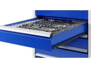 ladekast 825x1145x650mm 4laden cilinderslot RAL7035 RAL5010 beuken - 3