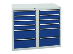 ladekast,HxBxD 900x1000x500mm,12lade(n),centr. vergrendeling