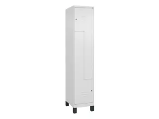 Z-garderobekast,HxBxD 1950x400x500mm,vak B 200/400mm,cil.-slot,voeten - 1