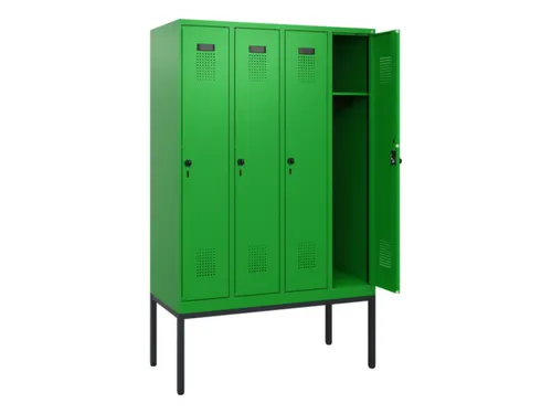 schoollocker,HxBxD 1950x1200x500mm,4vak,vak B 300mm,draaigrendel
