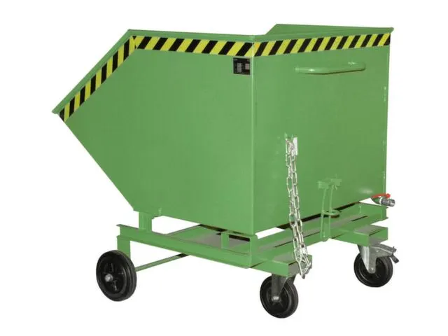 Kiepwagen voor spaanders,HxLxB 1290x1420x1340mm,1m³,draagverm. 300kg