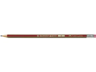 Potlood Faber-Castell Dessin 2001 B met gum - 1