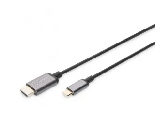 USB-C HDMI-adapter 1,8m 4K/30Hz zwart metalen behuizing - 2
