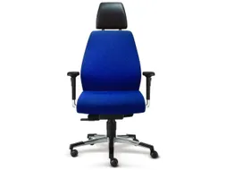 Dauphin 24-uurs Bureaustoel bekleding stof 100% polyester Blauw