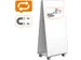 Move & Meet mobiel systeem, 2 whiteboard panelen, 90 x 180 cm