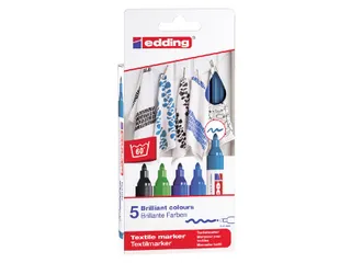 Viltstift edding 4500 textiel rond 2-3mm koel assorti - 1