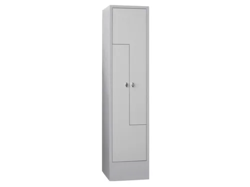 Z-garderobekast 1850x430x500mm 2 Delen Sokkel Klinksluiting Grijs