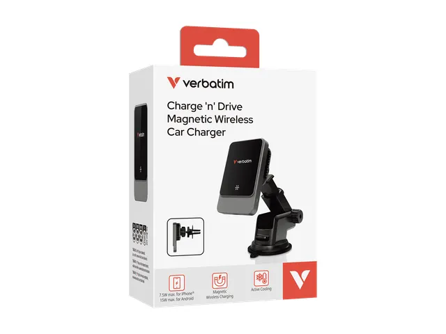 31862 VERBATIM Charge´n´ Drive Magnetic Auto oplader draadloos