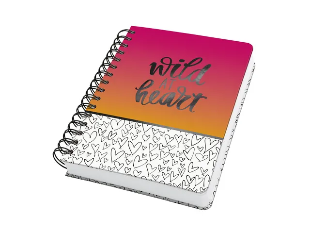 Notitieboek Jolie A5 spir. WILD HEARTS punt-gelijnd 240pag 120gr HC