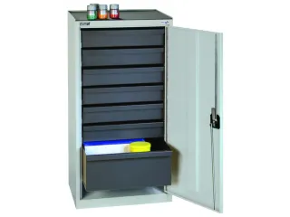 werkplaatskast,HxBxD 1000x500x500mm,7lade(n),draaigrendel,voetplaat - 2