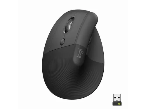 Logitech Lift Verticale Draadloze Ergonomische Muis Links Zwart