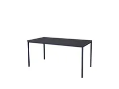 Domino Basic Tafel Vaste Hoogte 160x80 houtprint schaduw zwart 4-poots