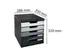 Ladenbox Modulo A4 5 Gesloten Laden Ecoblack Grijs