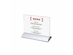 Menukaarthouder IEZZY liggend A5 aluminium voet