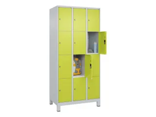 lockerkast,HxBxD 1950x900x500mm,3x4vakken,vak B 300mm,cil.-slot,voeten - 1